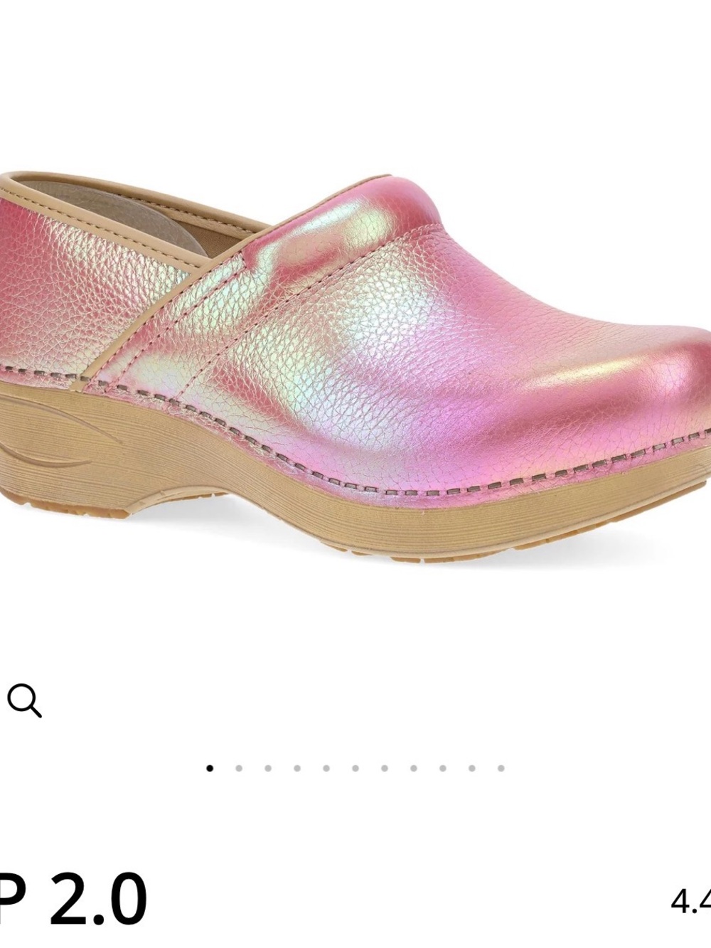 Dansko Iridescent Pink Slip-On Clog